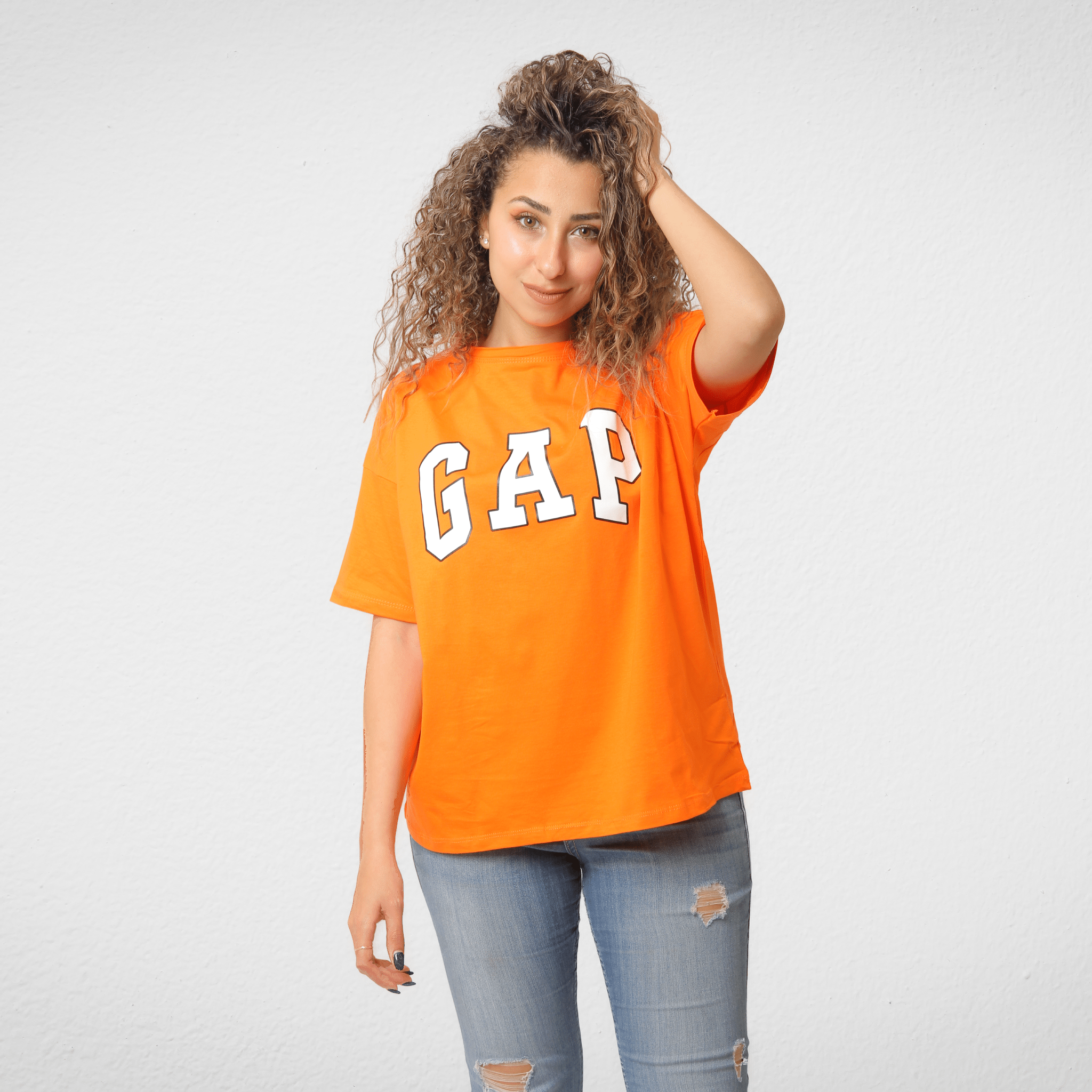 Women Summer 23 Women Tshirt Women Tshirt - تصنيع محلي - G - Orange