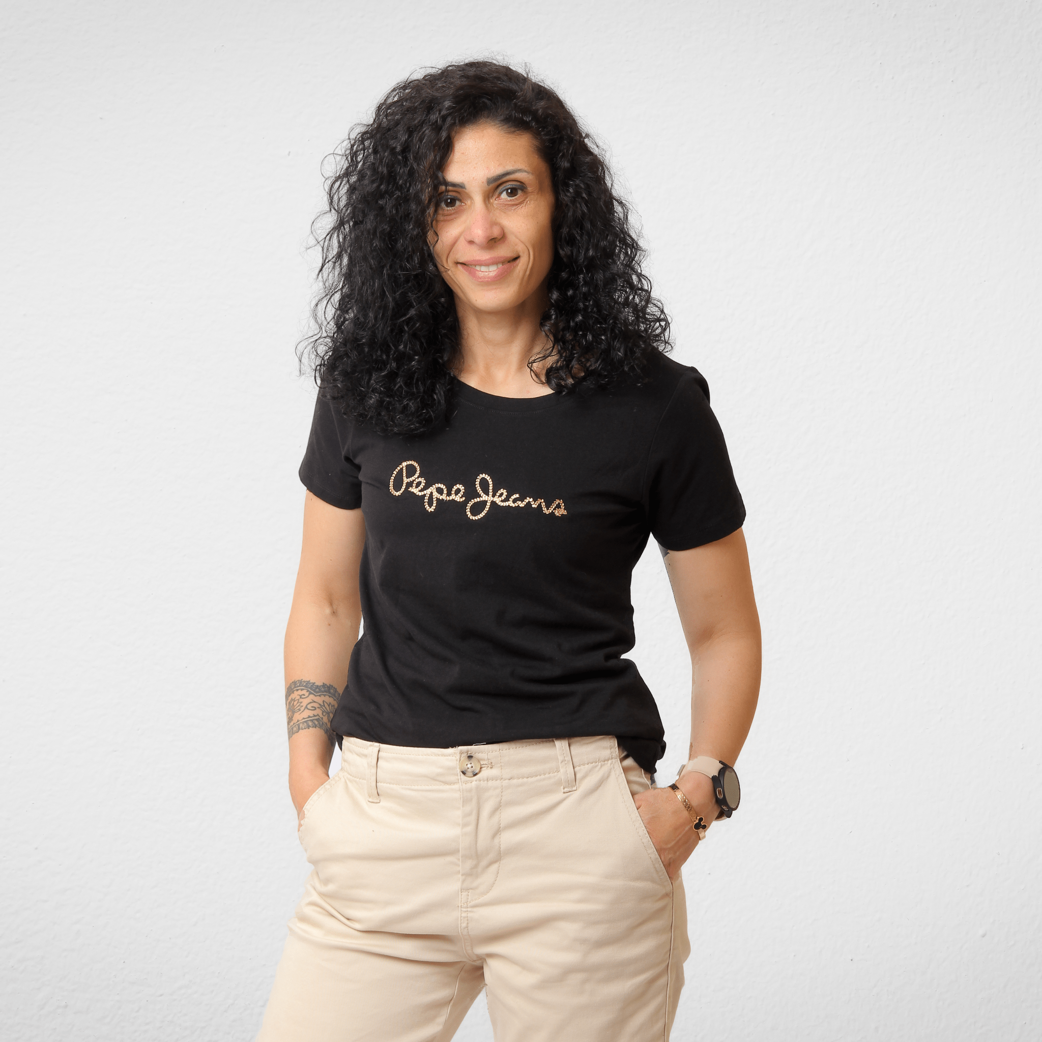 Women Summer 23 Women Tshirt Women Tshirt - PJL - Black