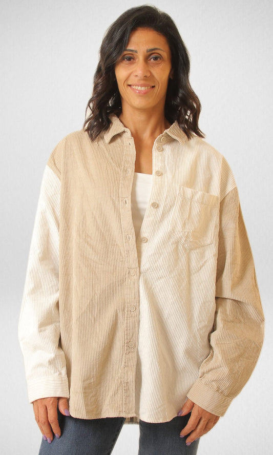 Women Winter 24 Summer Sale 23 AE Women Velvet Shirt- Two Colors Pale