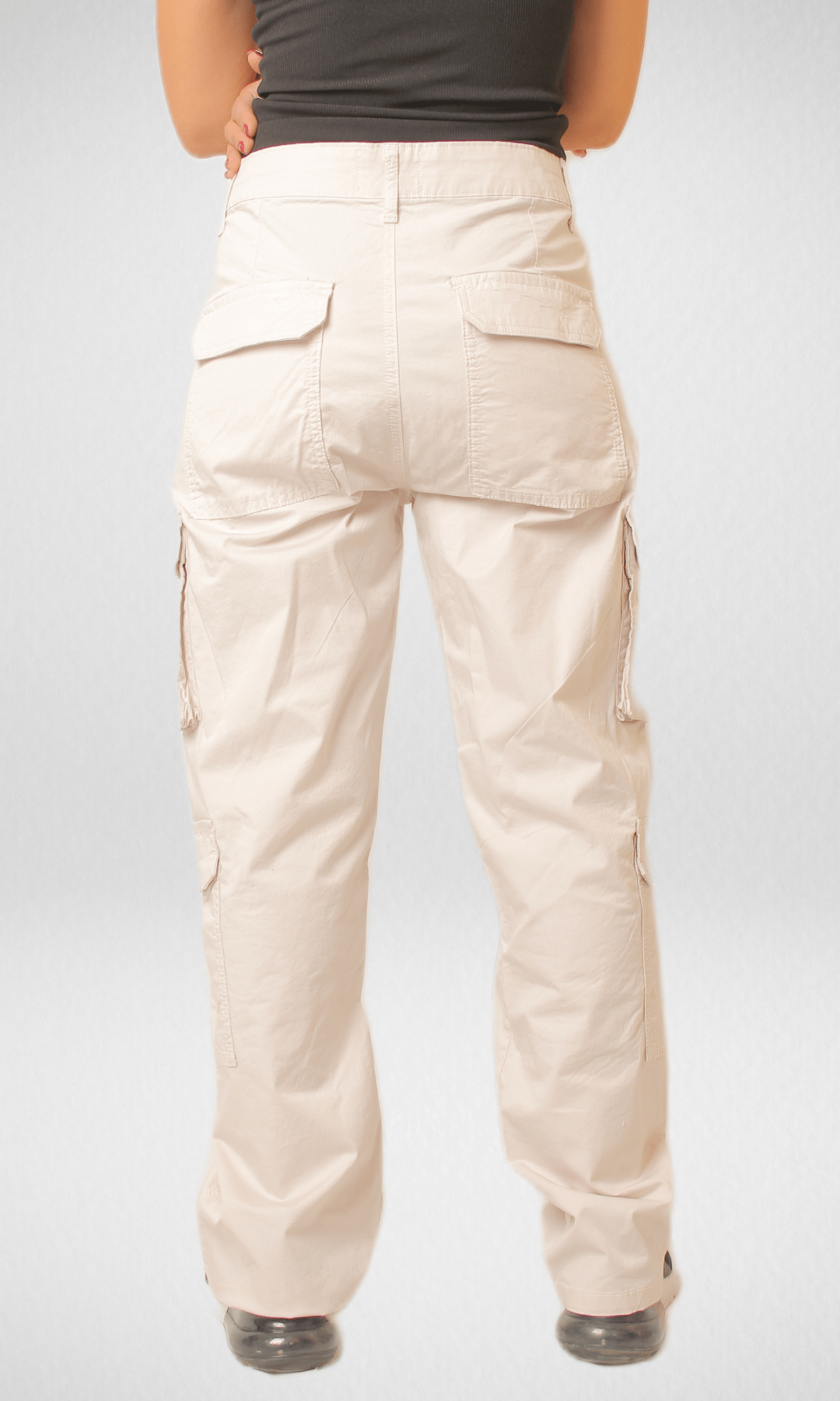 Women Winter 24 Summer Sale 23 Bershka Cargo Pants 2023 - Beige