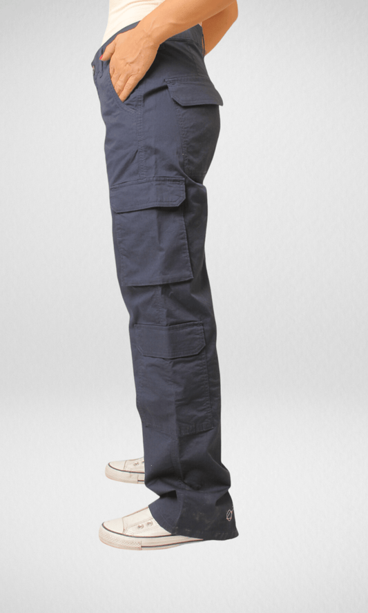 Women Winter 24 Summer Sale 23 Bershka Cargo Pants 2023 - Dark Blue