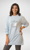 Women Winter 24 Summer Sale 23 DEFACTO - Long Sweatshirt ( Baby Blue)