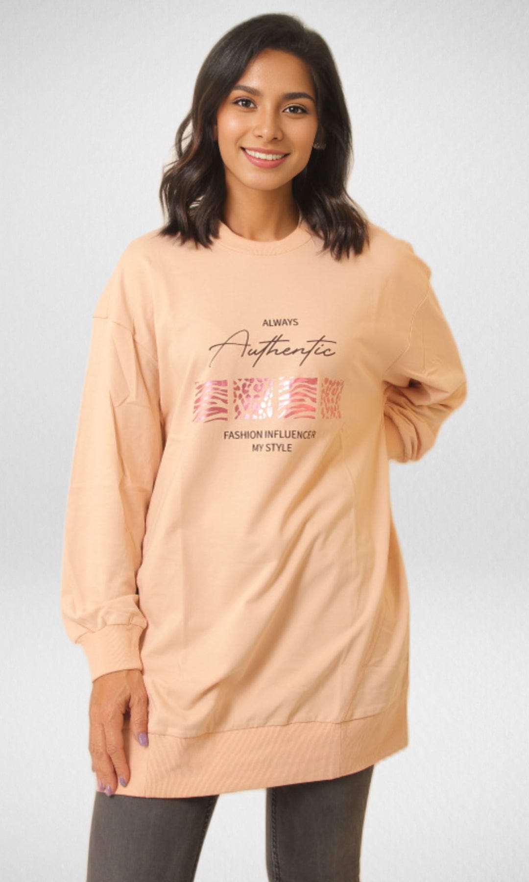 Women Winter 24 Summer Sale 23 DEFACTO - Long Sweatshirt ( Simone)