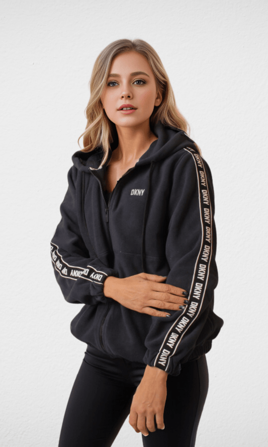 Women Winter 24 Summer Sale 23 (ORIGINAL) DKNY Women Jacket With Stripe - Dark Blue