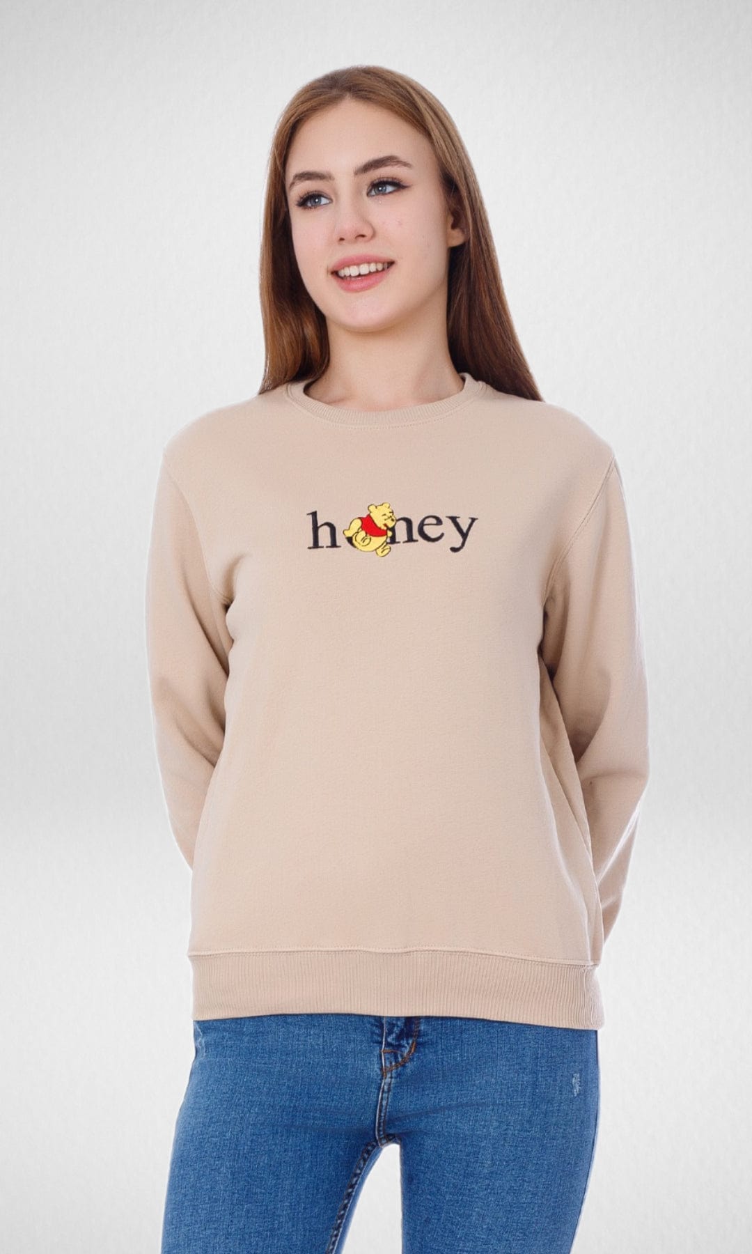 Women Winter 24 Summer Sale 23 Pooh "Honey" Sweatshirt - Cafe