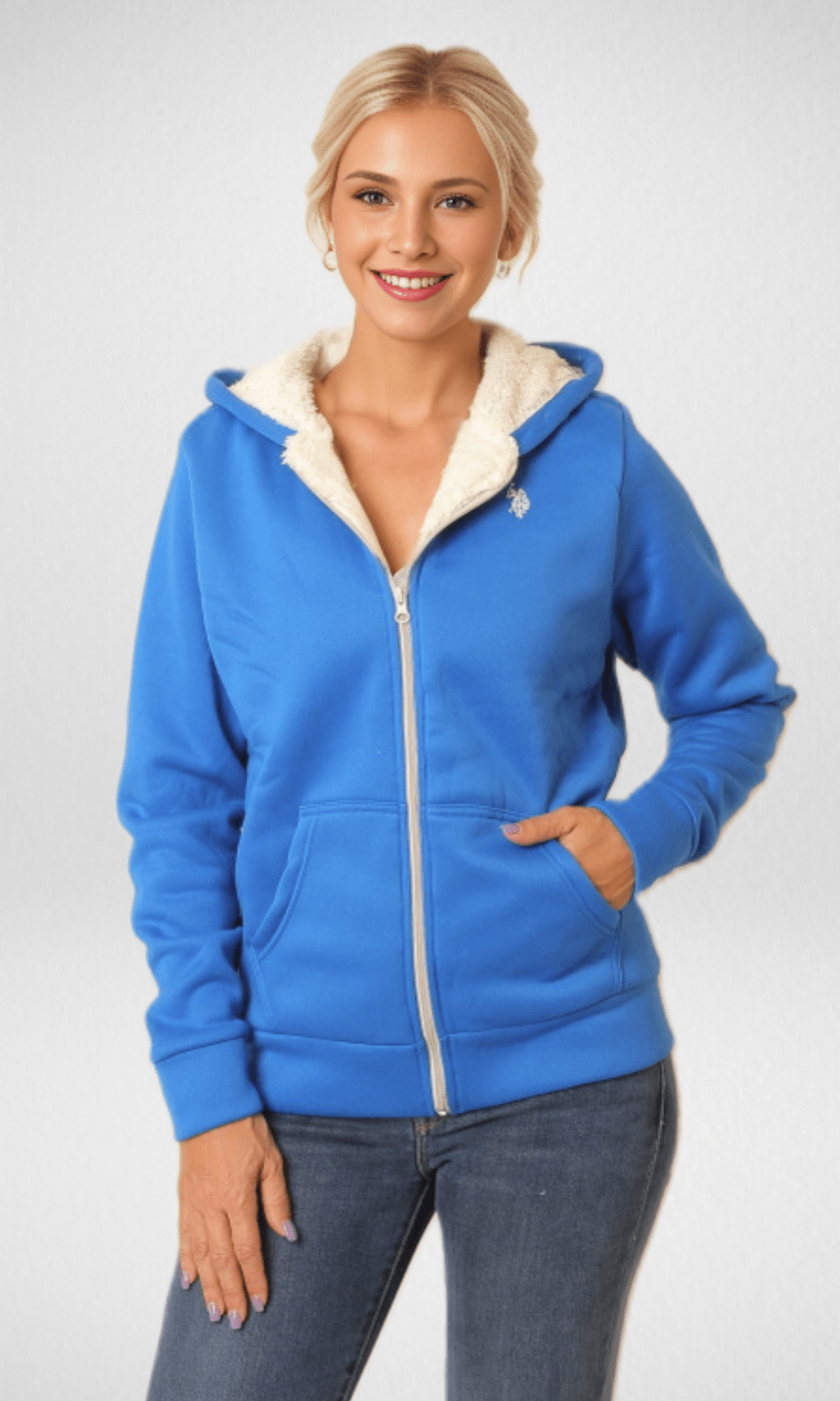 Women Winter 24 Summer Sale 23 USP Fur Jacket (2023) - Blue