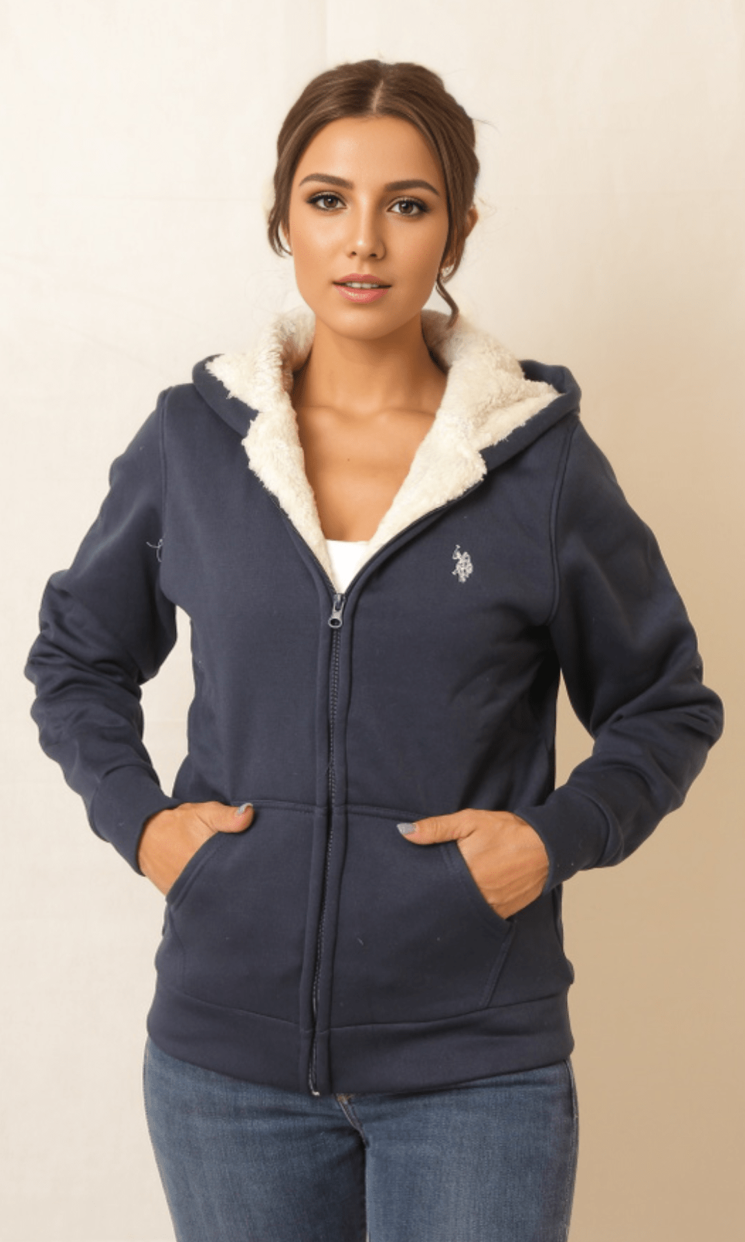 Women Winter 24 Summer Sale 23 USP Fur Jacket (2023) - Dark Blue