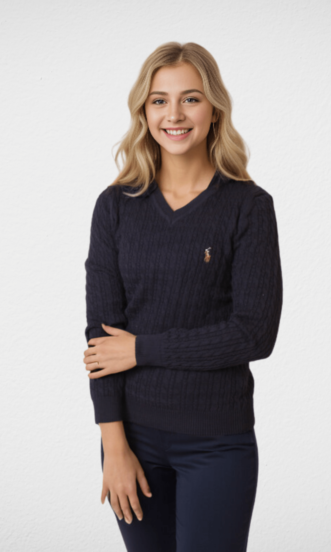 Women Winter 24 Summer Sale 23 USP Pullover 2023 Tricot Cotton - Dark Blue