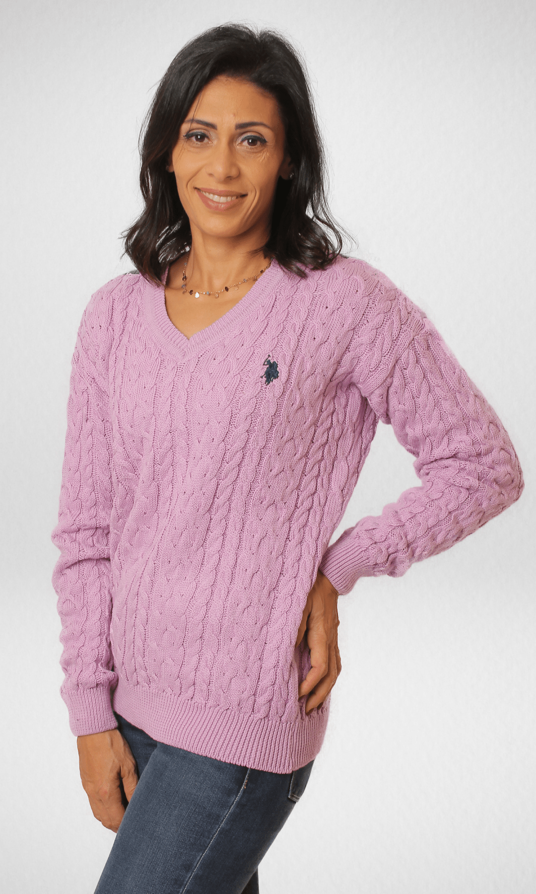 Women Winter 24 Summer Sale 23 USP Pullover V-Neck - Purple