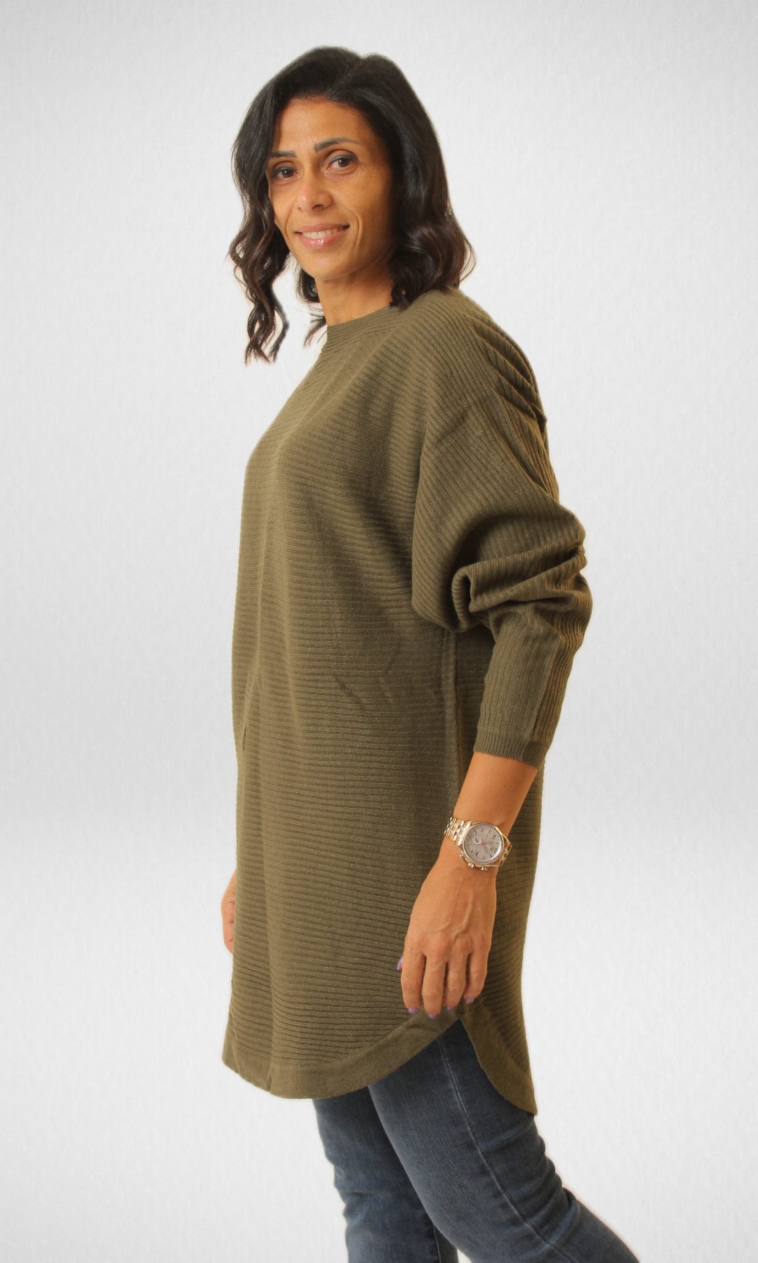 Women Winter 24 Summer Sale 23 Women Oversized Pullover - Olive Green