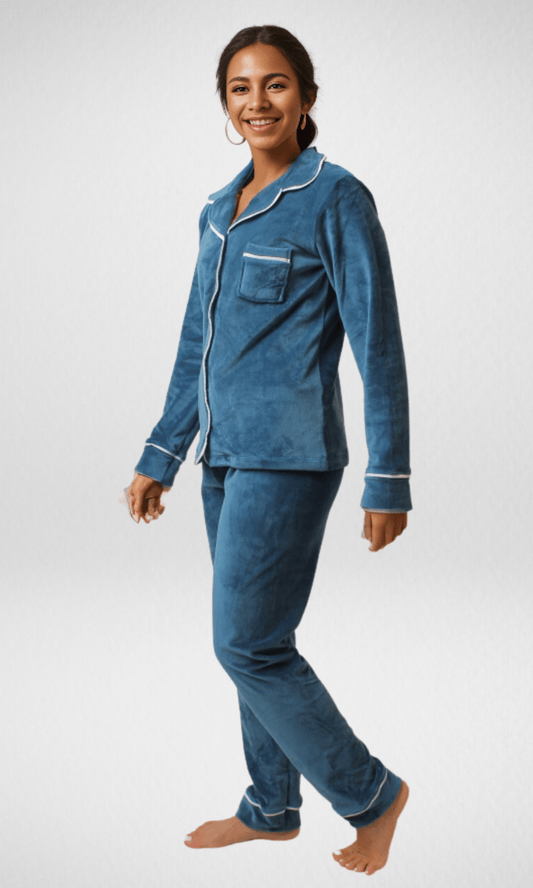 Women Winter 24 Summer Sale 23 Women Pyjama Winter Velvet - Green