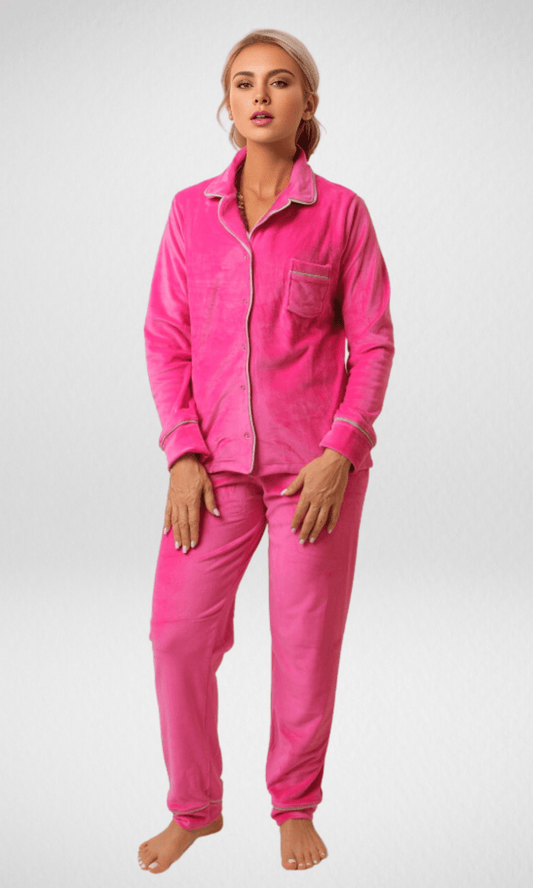 Women Winter 24 Summer Sale 23 Women Pyjama Winter Velvet - Pink