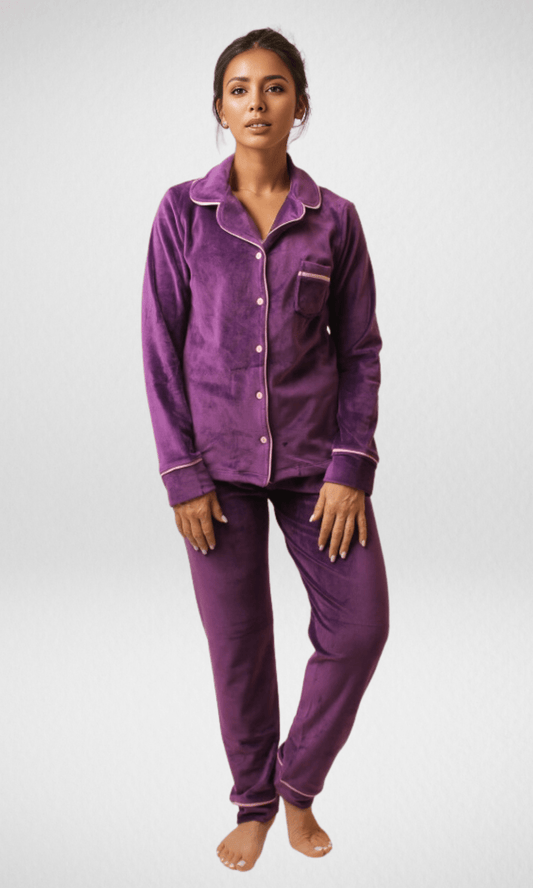 Women Winter 24 Summer Sale 23 Women Pyjama Winter Velvet - Purple